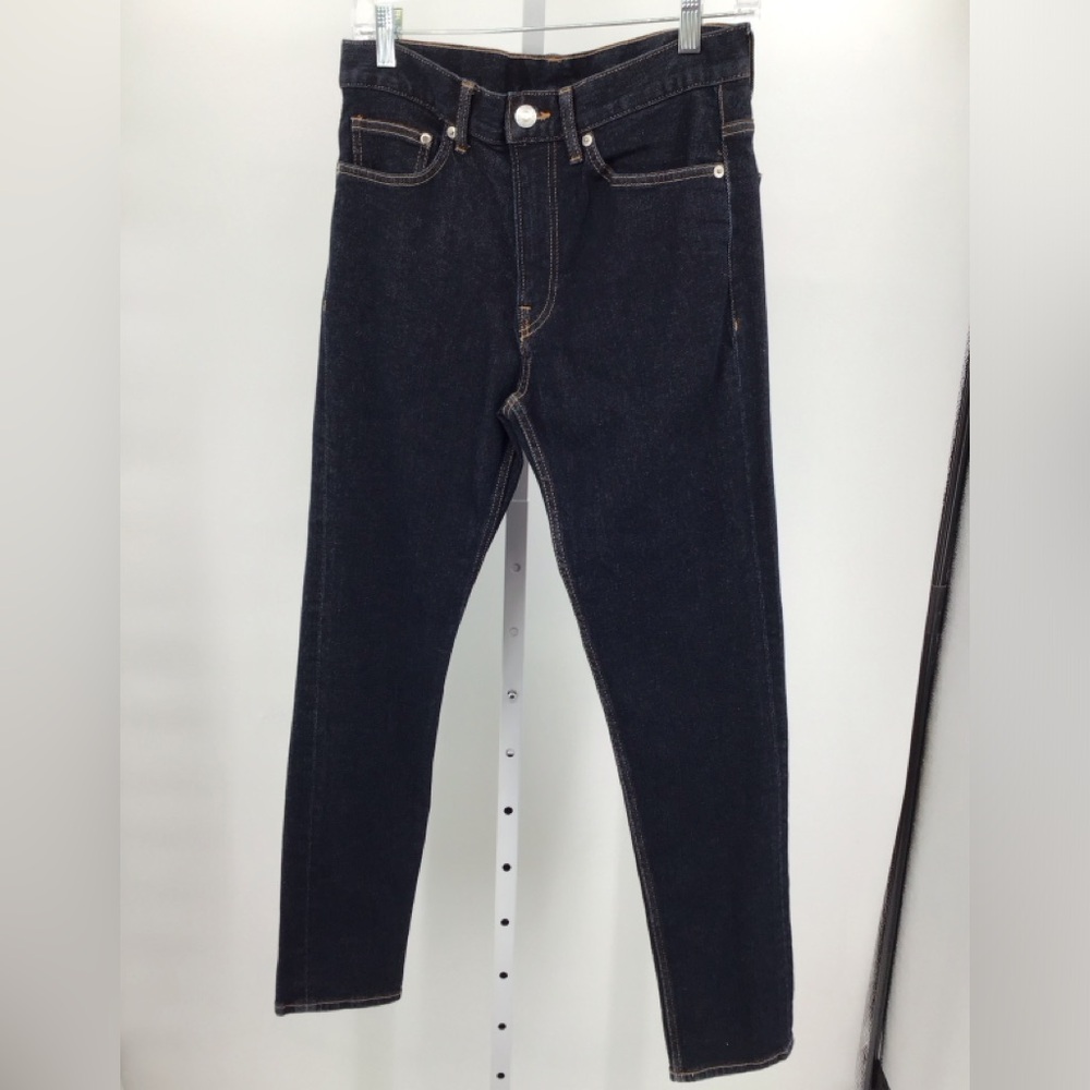 Denim CO. Jeans Mens 32x34 Black Slim-Fit Skinny Leg Button Fly Denim Pants